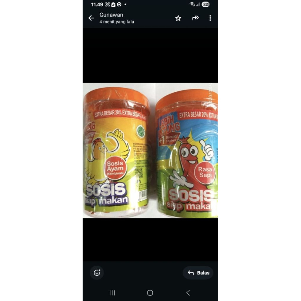 

sosis so nice siap makan 1 toples isi 24 pcs