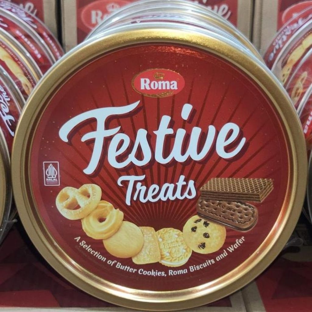 

Roma festive treats 240g jajan kue kaleng