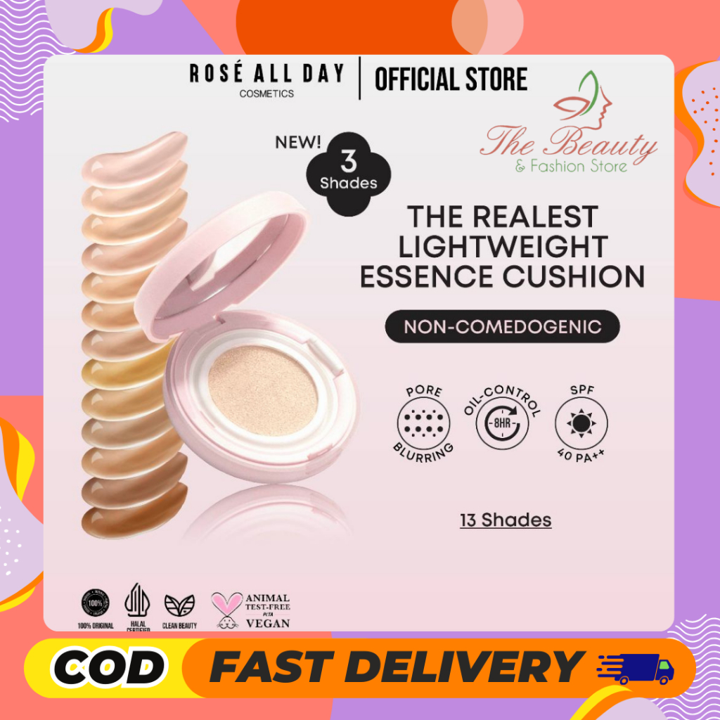 [CLEARANCE] Rose All Day Lightweight Essence Cushion