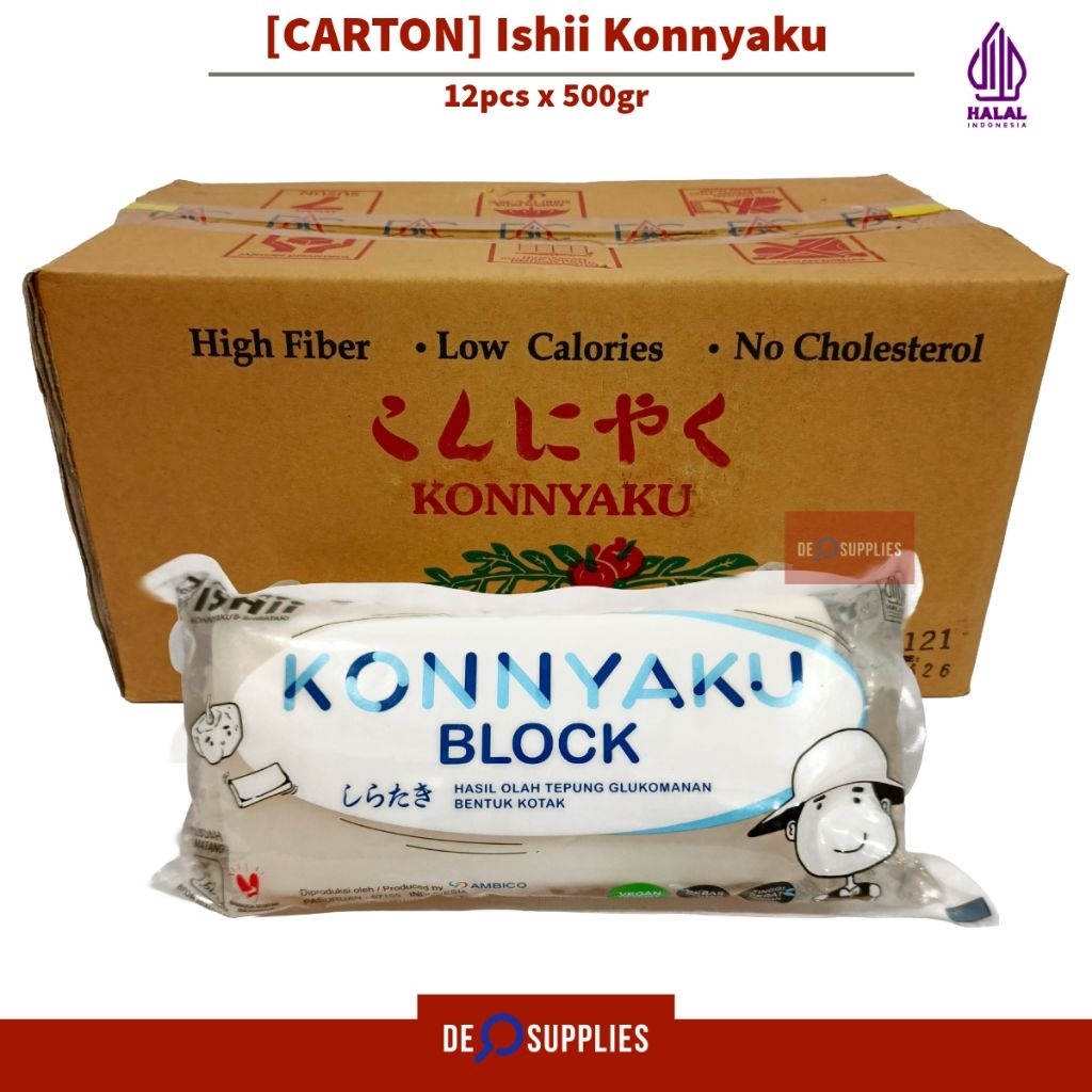 

[CARTON] Ishii Konnyaku 500gr x 12pcs - Konyaku Mie Touki Konnjaku iles-iles Jelly Halal Ambico