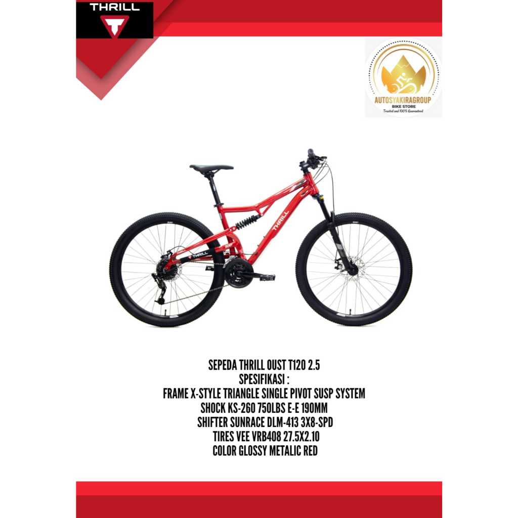 Sepeda Thrill Oust 2.5 T120 27,5 L Ready Siap Kirim
