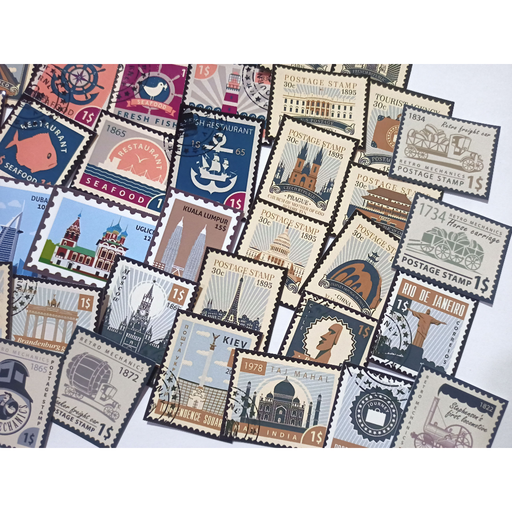 [50/47 Biji] STICKER POSTAMP / POST CARD | POSTAGE COUNTRY | PERANGKO POS NEGARA DI DUNIA | AESTHETI