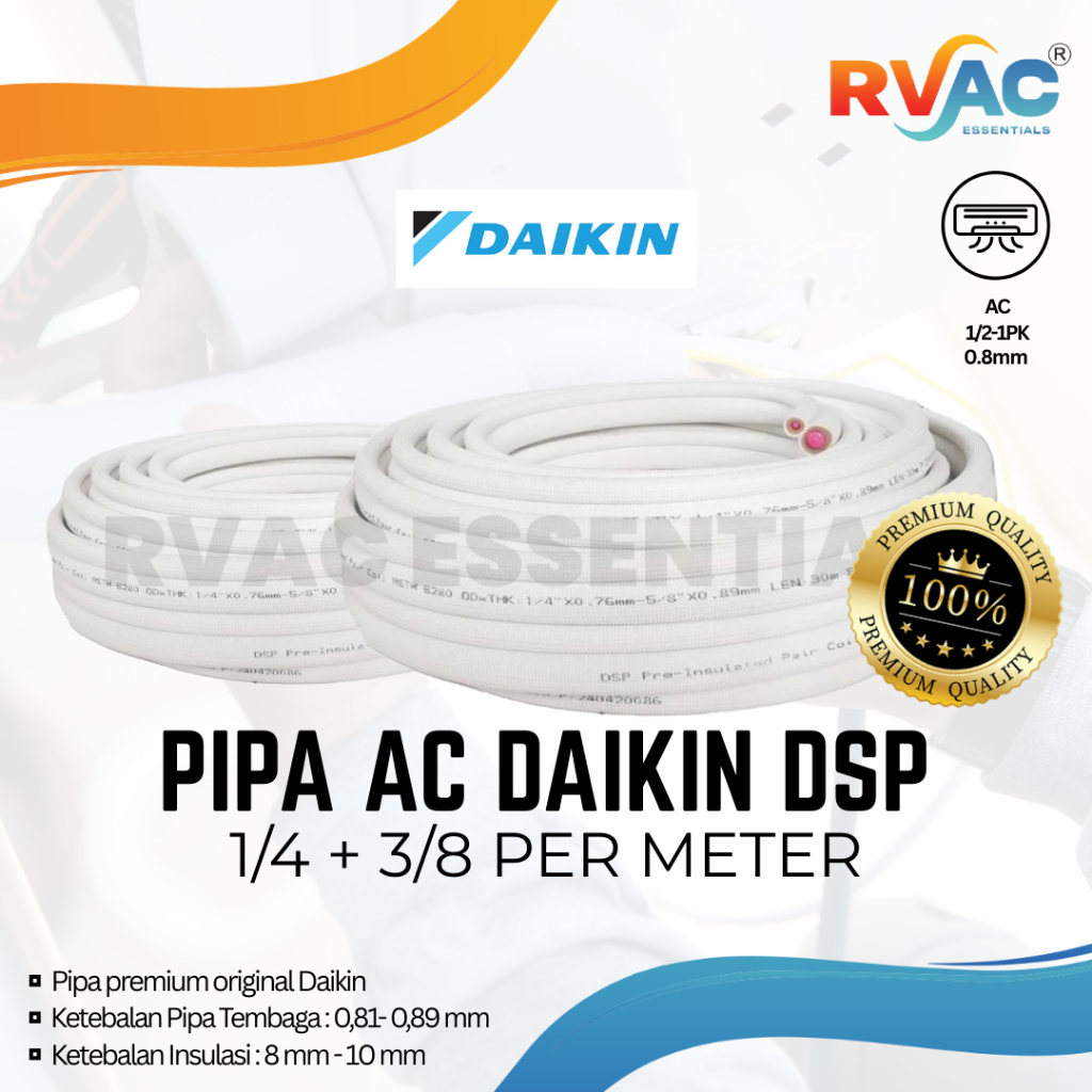 PIPA AC Daikin DSP 1/4 - 3/8 (AC 0,5 - 1 PK) Per Meter