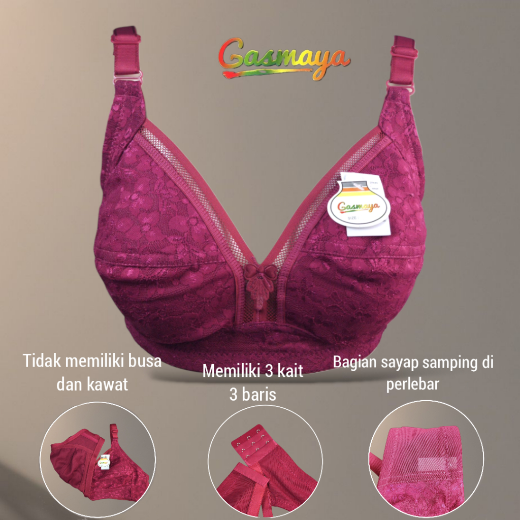 GASMAYA 7924 Q  | Size 36 - 44 | Bra tanpa kawat