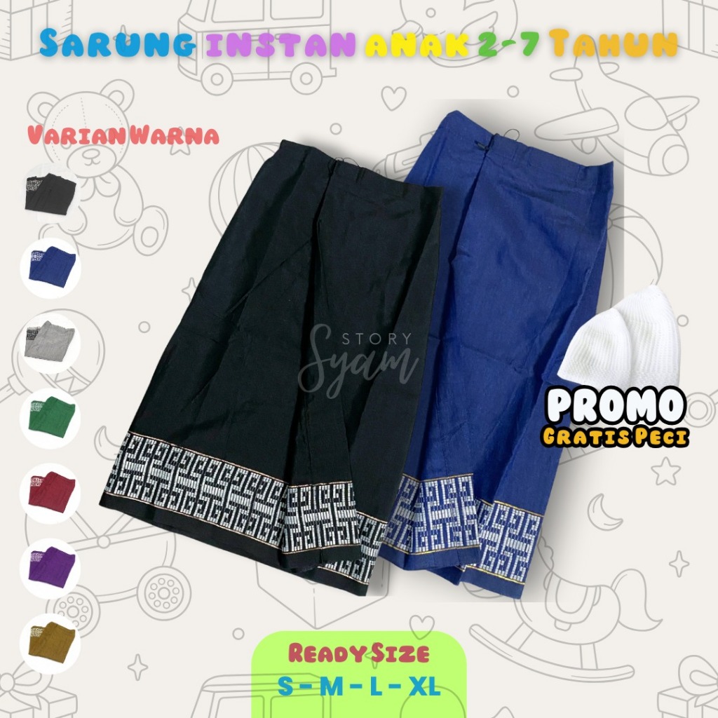 Sarung Anak Instan Sarung Praktis Sunat Sarung Instan Motif Naga Berkualitas Variasi Benang Emas Sar