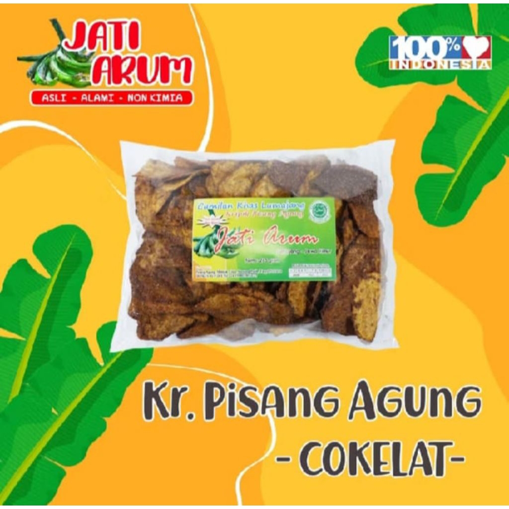 

KERIPIK PISANG AGUNG JATI ARUM KHAS LUMAJANG 250 GRAM - RASA COKLAT / KERIPIK PISANG AGUNG JATI ARUM / KERIPIK PISANG AGUNG JATI ARUM 250GR
