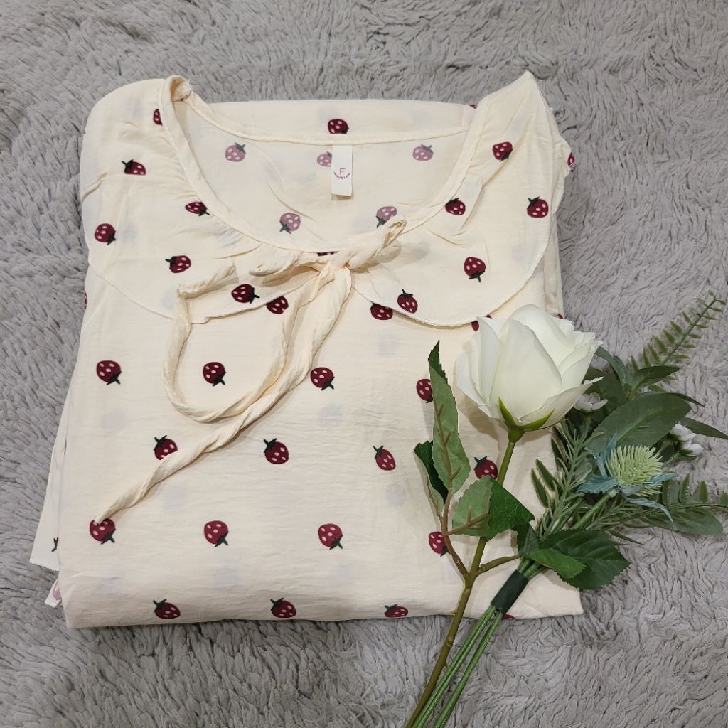 Piyama dress motif buah