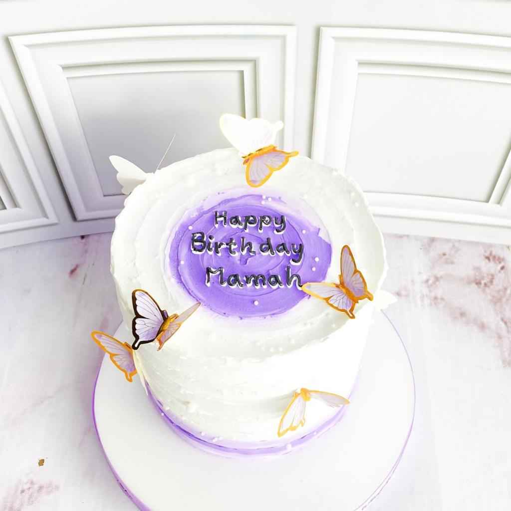 

Kue Ulang Tahun/Birthday Cake/Kue Ultah tema Ungu Butterfly/Kue Birthday jakarta