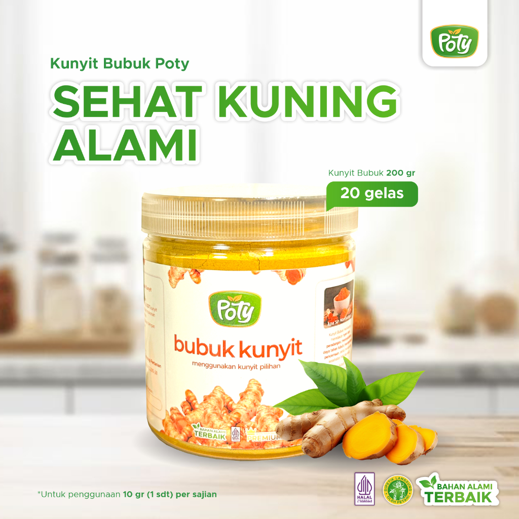 

LIVE Kunyit Bubuk Murni Asli Tanpa Campuran Premium Original Poty