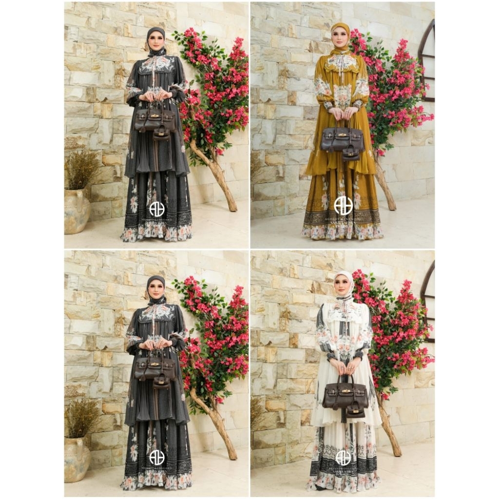 SABAYA Series by Agoest Hanggono Gamis Set Khimar Scarf Printing / SABAYA SERIES BY AGOEST HANGGONO 