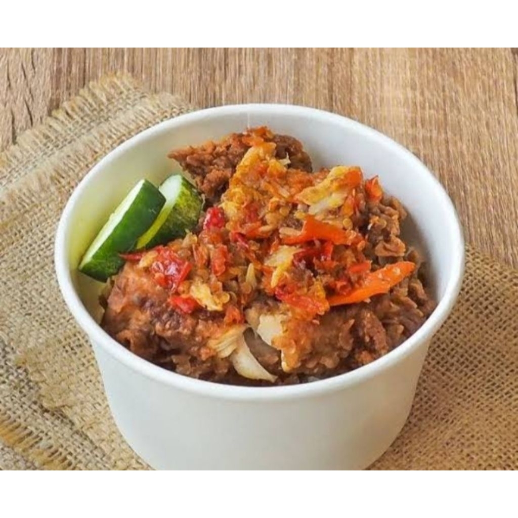 rice bowl ayam geprek