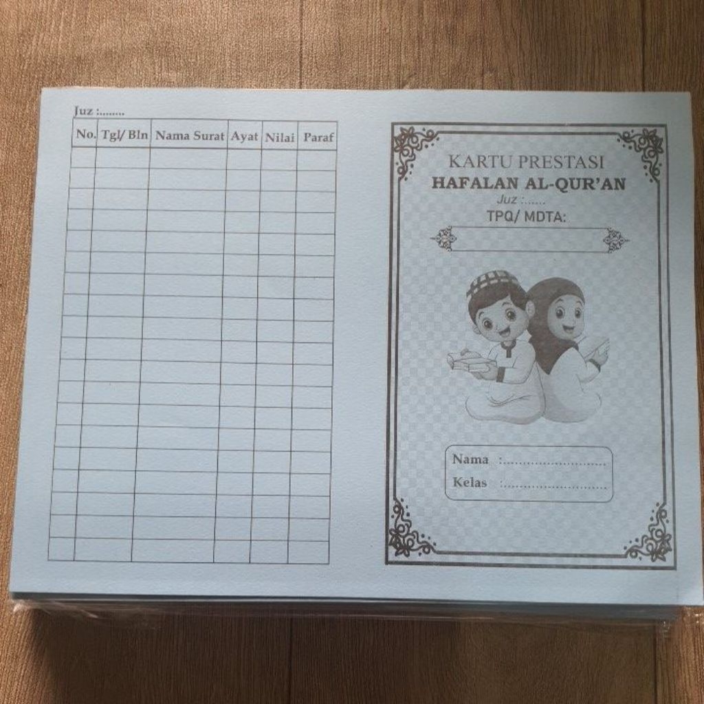 Kartu Prestasi Hapalan Al-Qur'an (50 pcs)