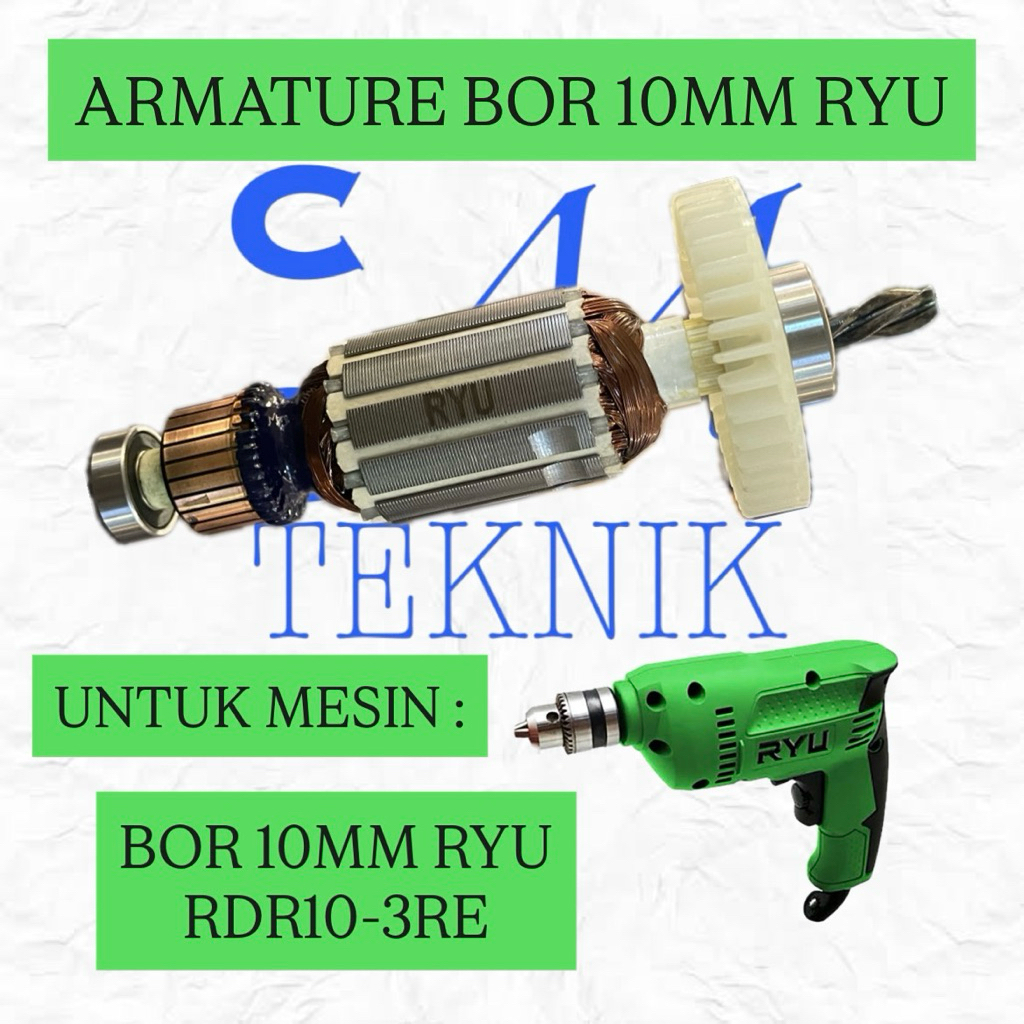 ARMATURE ANGKER MESIN BOR 10MM RYU RDR10-3RE ORIGINAL ANGKER BOR RYU RDR10-3RE ORIGINAL