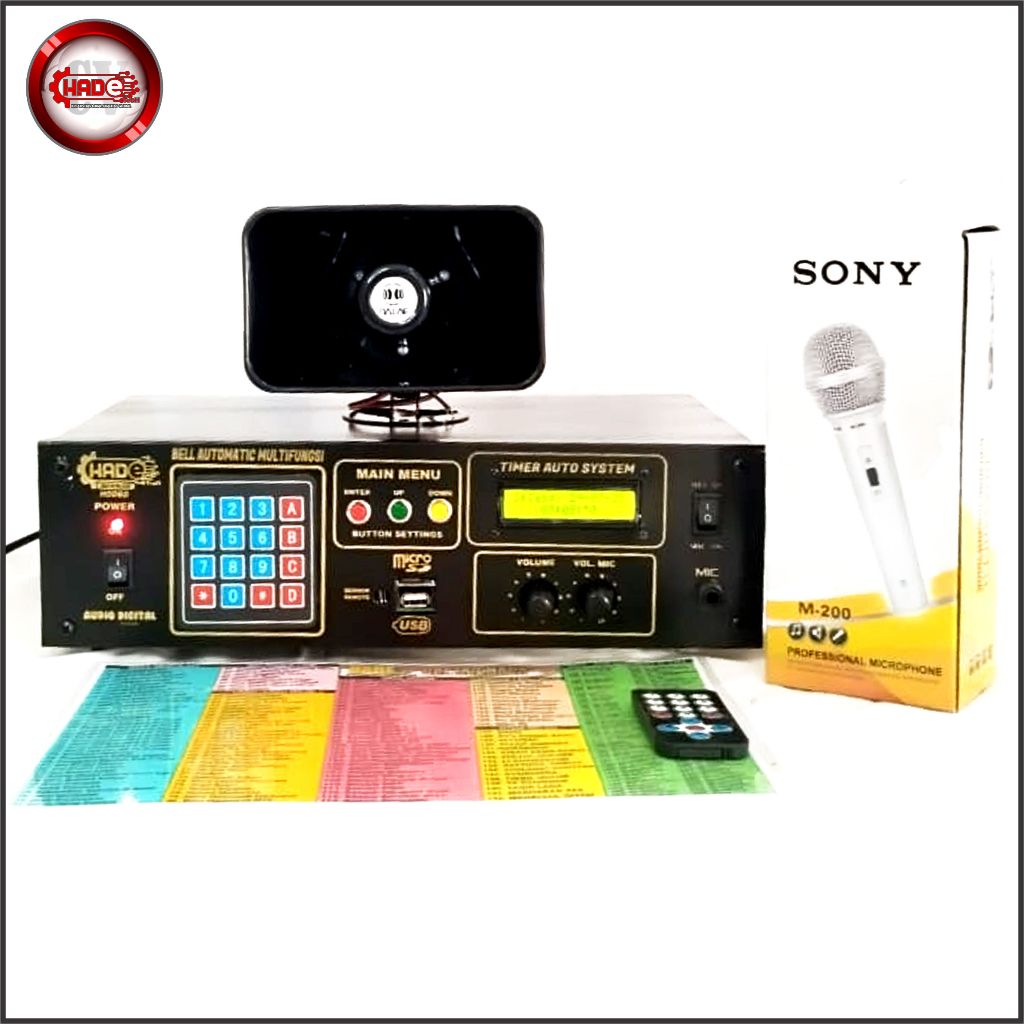 BEL SEKOLAH OTOMATIS 1 SPEAKER LENGKAP