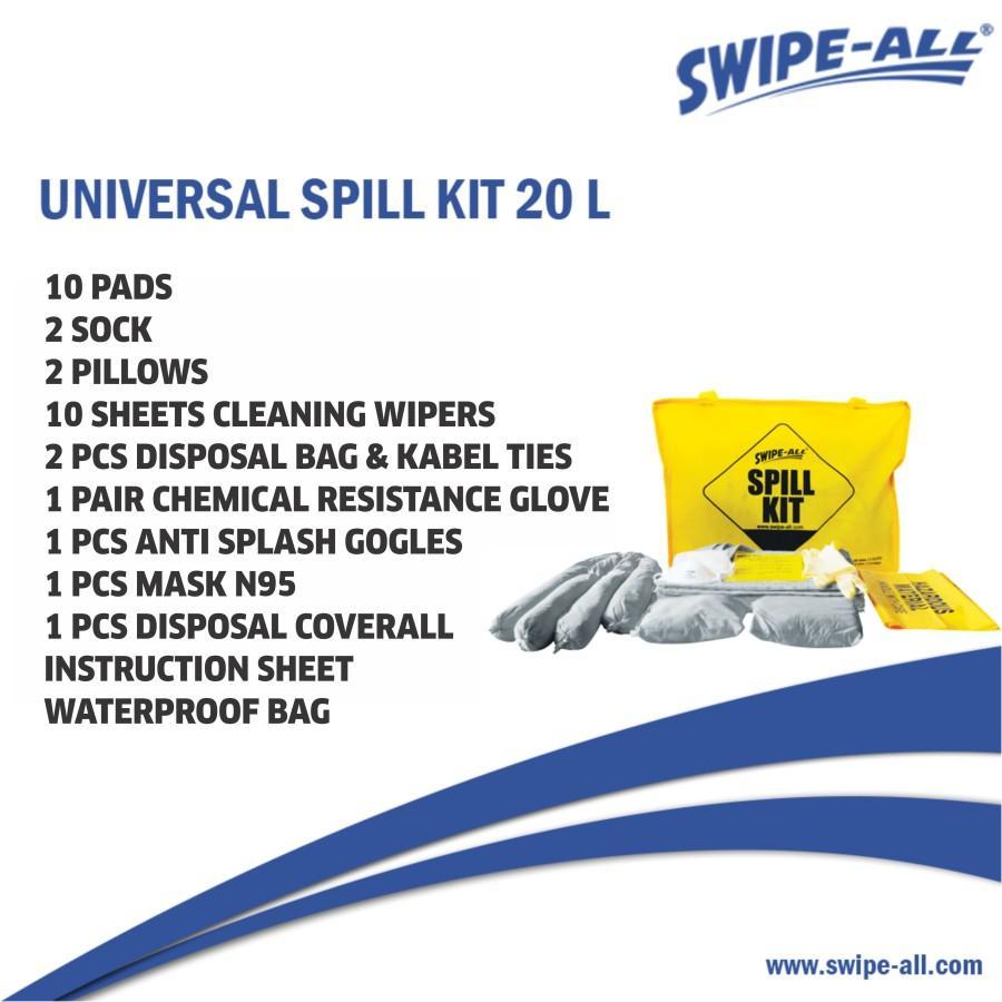 SWIPE ALL Universal U20 / Spill Kit With bag - Tas 20 Liter