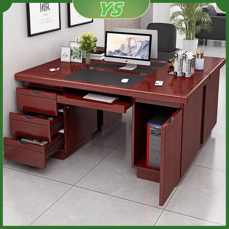Meja komputer meja rumah mahasiswa meja tulis mode sederhana 1,2 meter 1,4 meter dengan laci meja me
