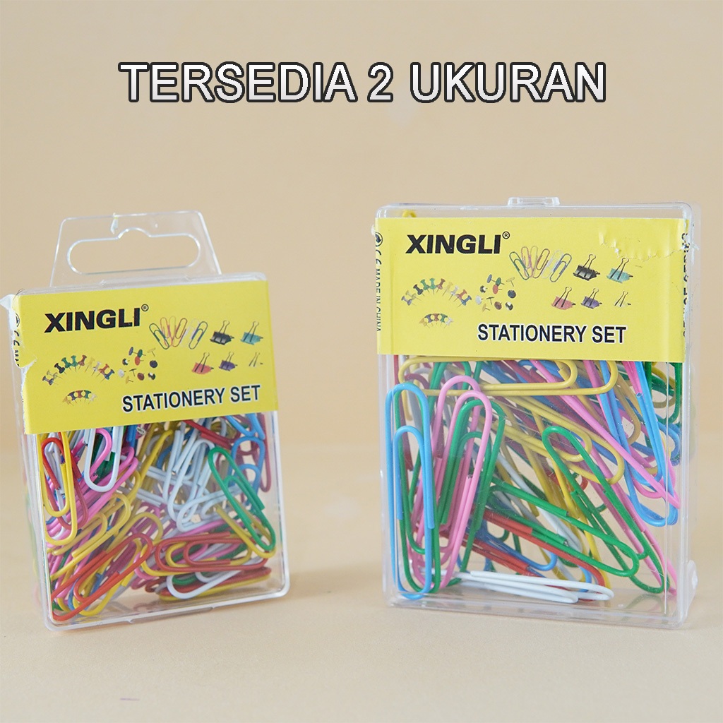 

Stationery Set Klip Kertas Warna 2 Ukuran | Paper Clip Colorful untuk Sekolah Kantor Rumah GJ-0711