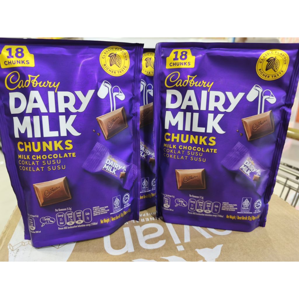 

PROMO CADBURY DAIRY MILK BAG ISI 18 PC (81GR) EXP 01.08.2026