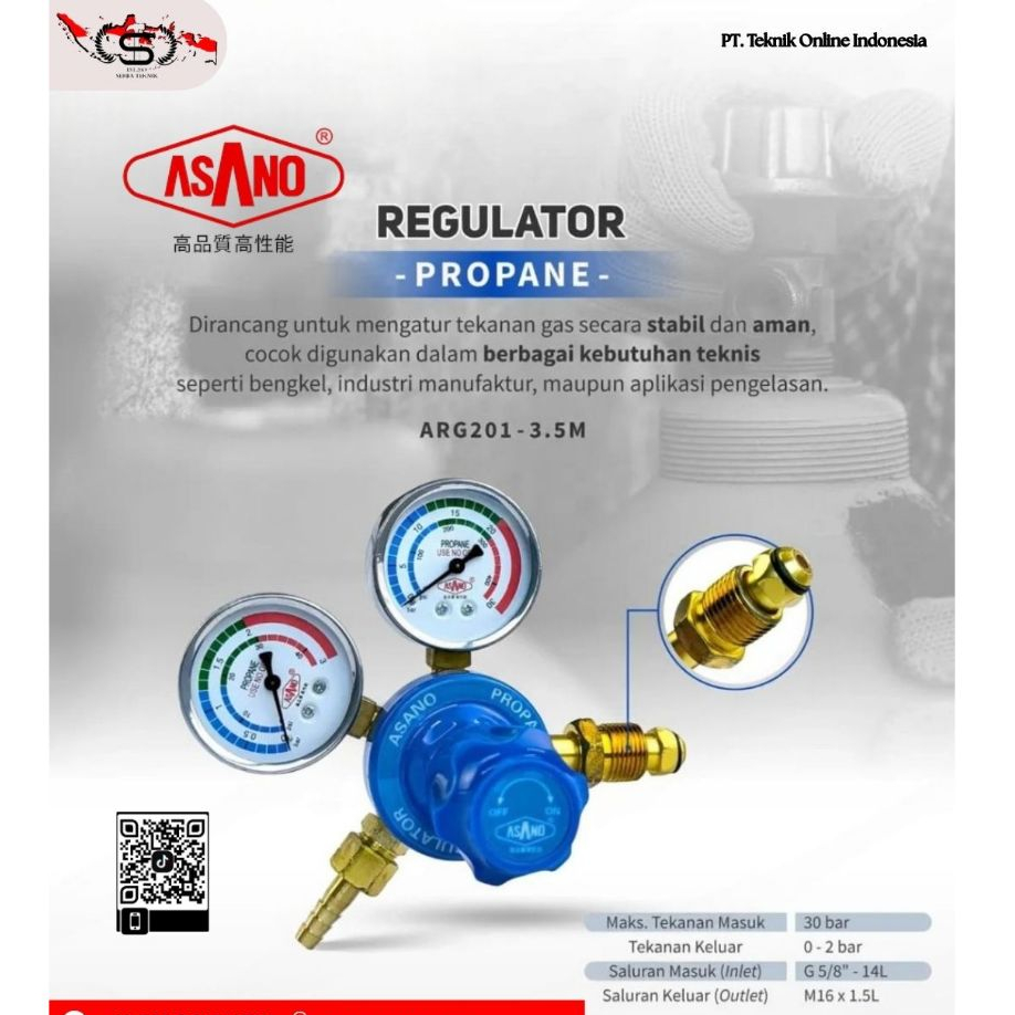 REGULATOR LAS GAS LPG ASANO / REGULATOR LAS PROPANE GAS LPG ASANO