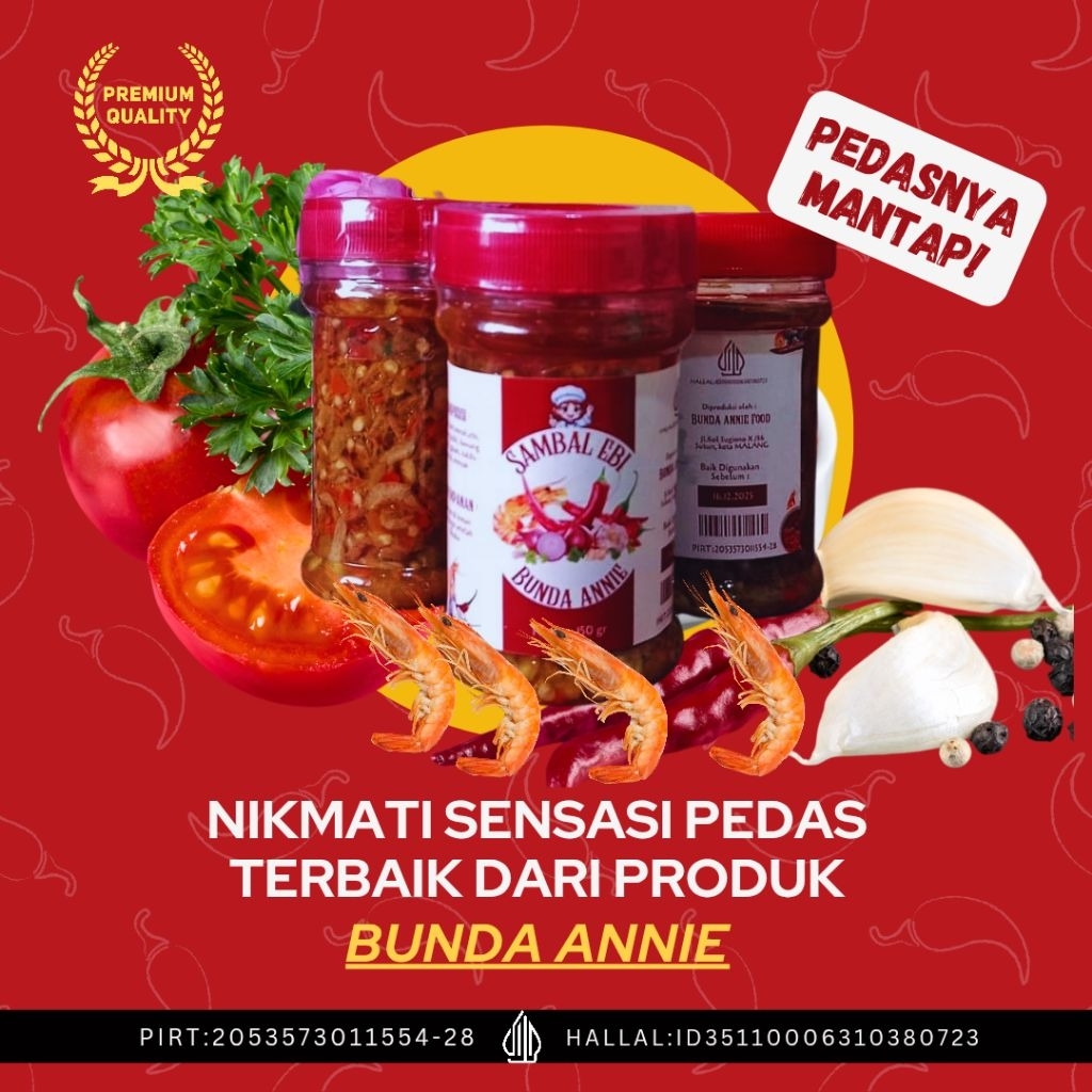 

sambal EBI bundaannie 150gr,