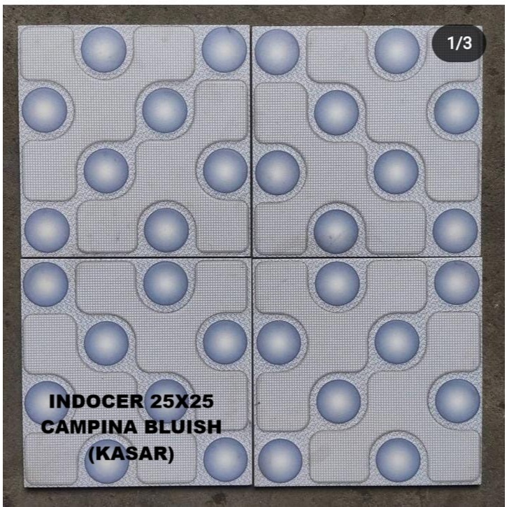 KERAMIK LANTAI KAMAR MANDI MATT 25X25 INDOCER CAMPINA BLUISH KW ECO KERAMIK LANTAI KAMAR MANDI KERAM
