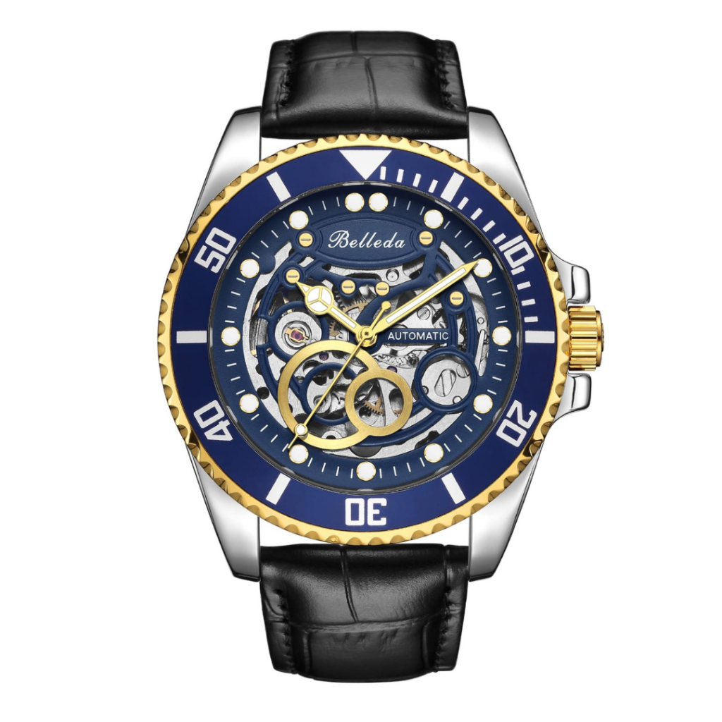 Belleda Jam Tangan Pria Automatic SN 9479 Terlaris Cowok Tahan Air Original Luxury COD Mewah