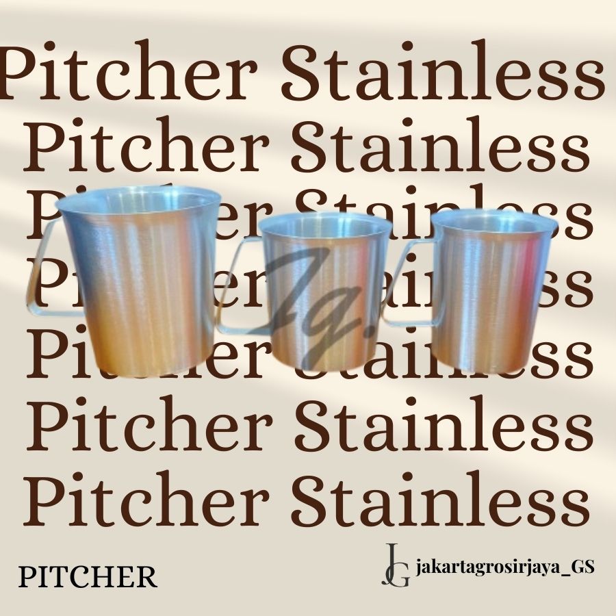 Pitcher Stainless Steel Premium dengan Skala Ukuran – Gelas Ukur Stainless Gelas Takar