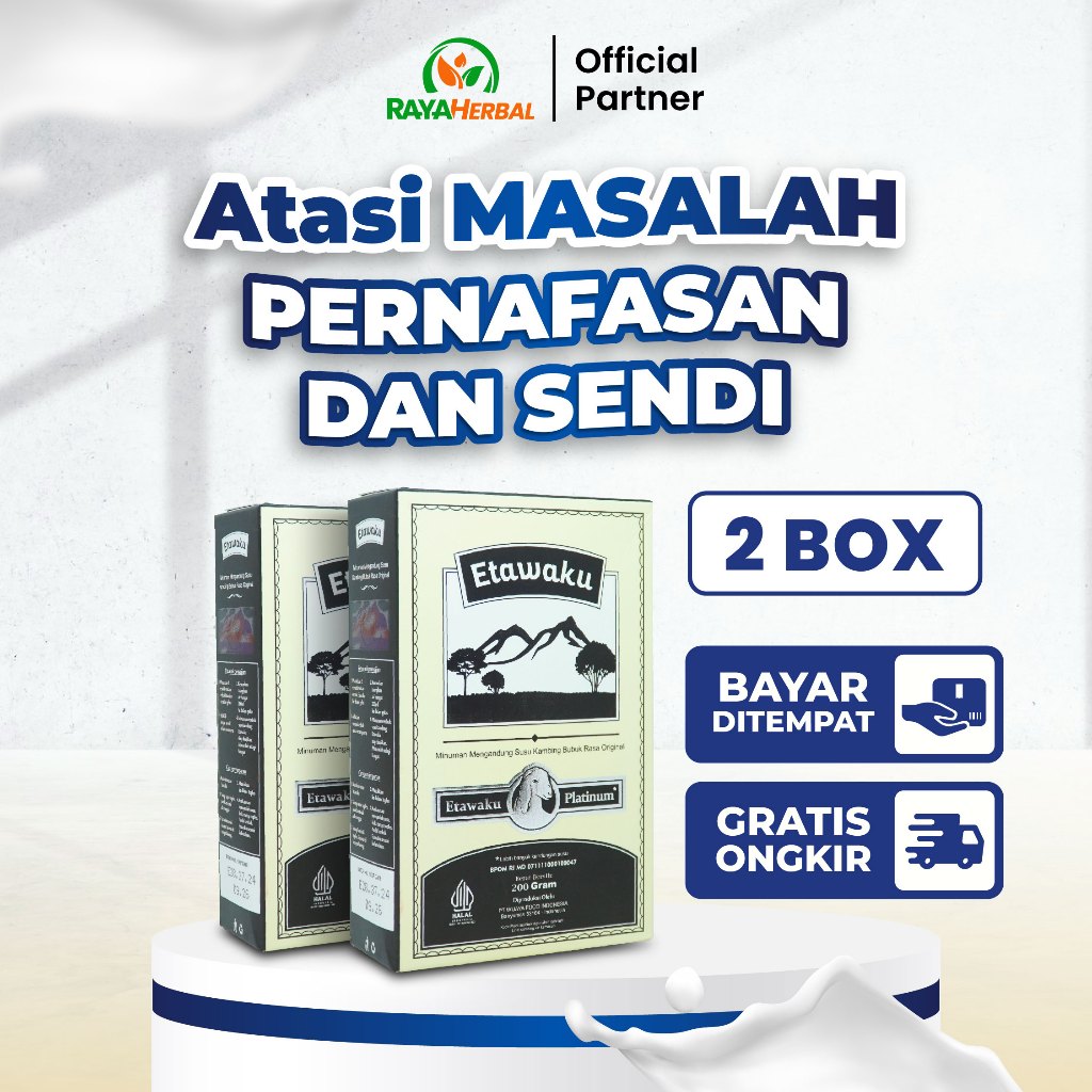 

Etawaku Platinum Susu Kambing Original - Solusi Masalah Pernapasan & Imunitas 2 box