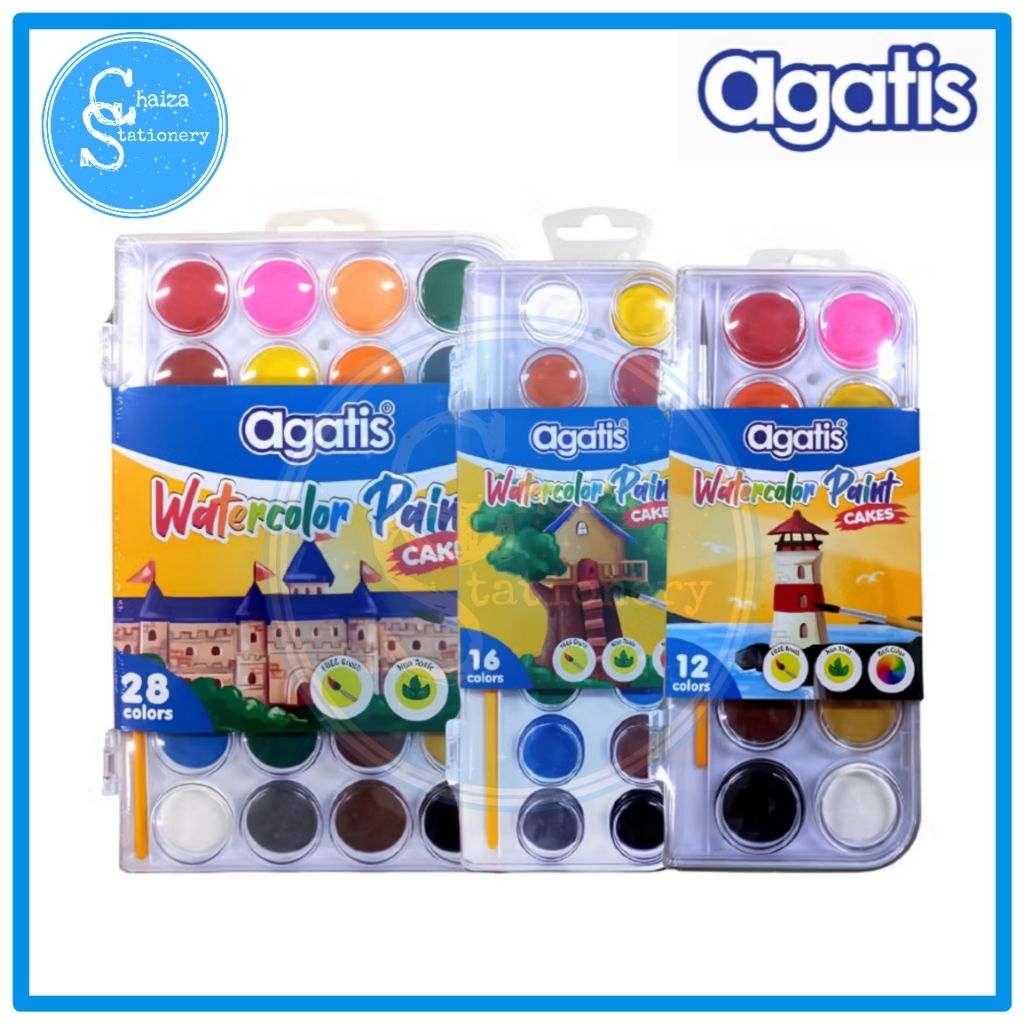 

Cat Air Agatis Eco Watercolor Paint Cake / Cat Air 12/16/28 Warna