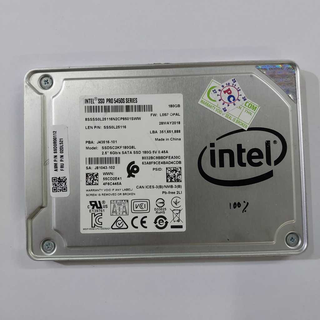 hardisk ssd original intel 180gb 2,5inch sata murah intel copotan builtup server