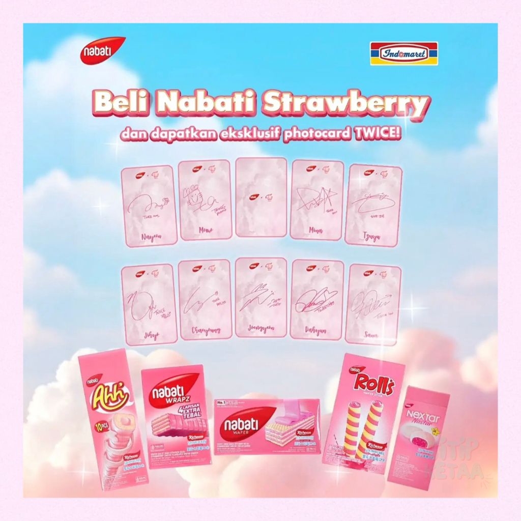 

[Proxy INA] Nabati x TWICE - Nabati Strawberry & TWICE Photocard