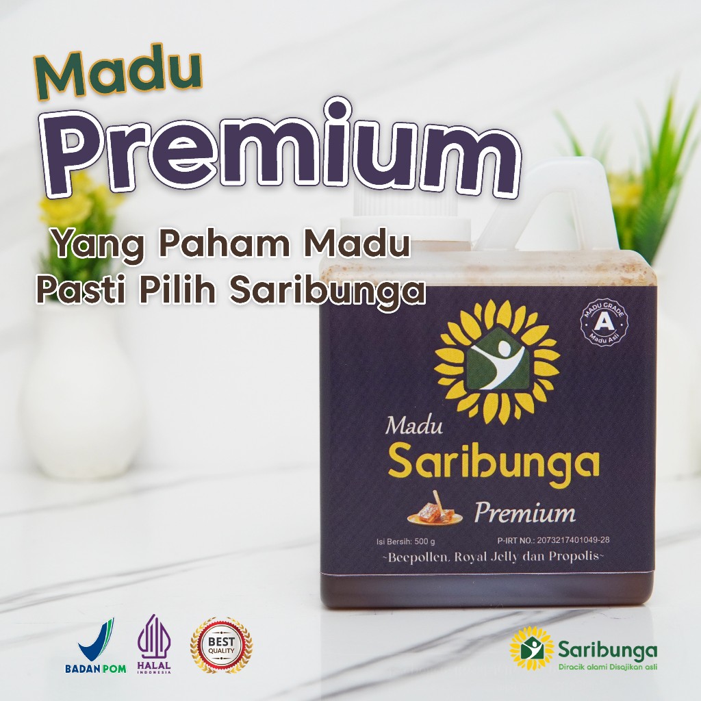

MADU PREMIUM SARIBUNGA - Madu Royal Jelly Bee Pollen Propolis Madu Super 4in1 Madu Asli Superb Honey