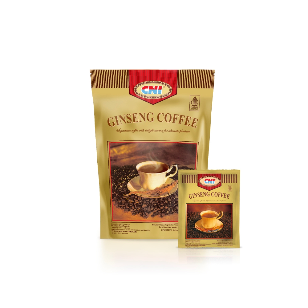 

CNI Ginseng Coffee isi 8 sachet - Kopi instan dengan ekstrak ginseng, meningkatkan stamina dan konsentrasi CNI Store Rumbio Jaya