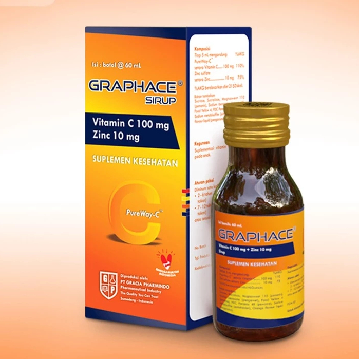 Graphace Sirup 60ml Gracia - Vitamin C / Zinc / Vitamin Daya Tahan Tubuh Anak