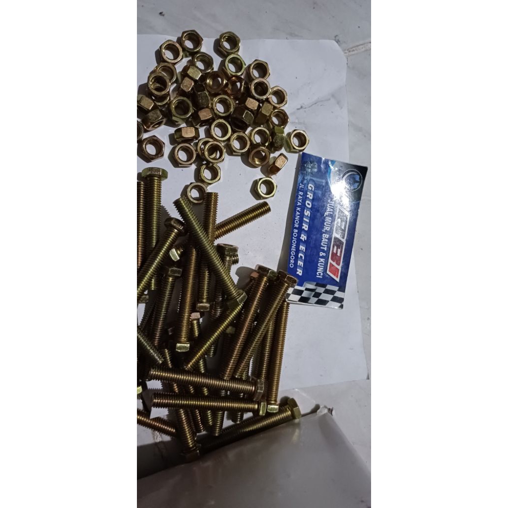 baut mur 8x60/ baut 12 panjang 6cm isi 25pcs