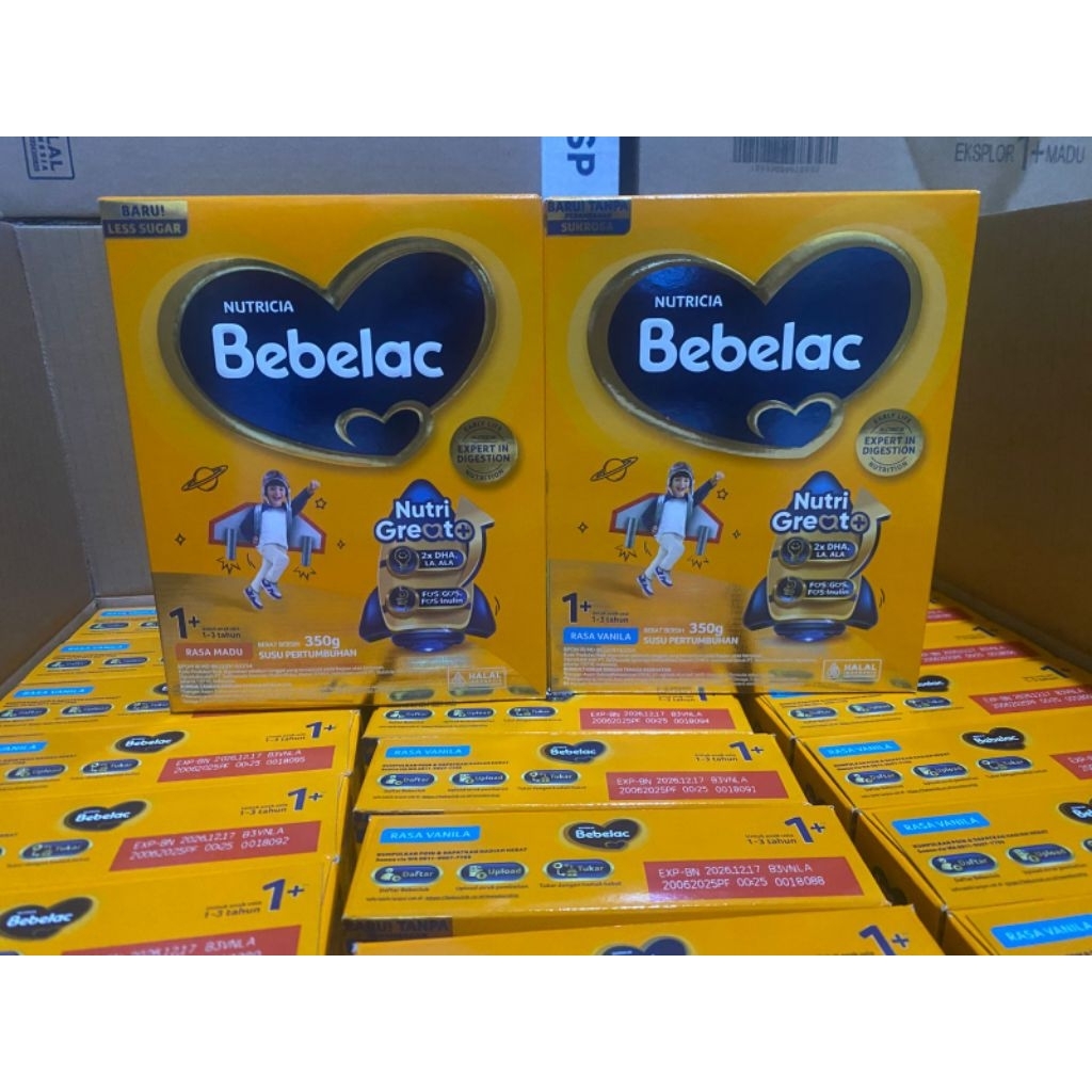 Bebelac 3 rasa madu/vanila kemasan baru 350gr / 200gr