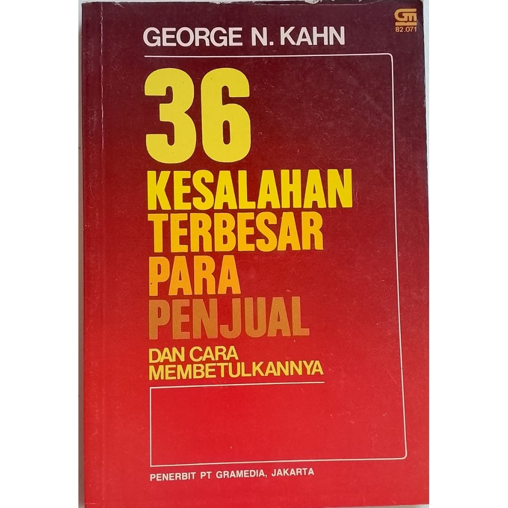 BUKU 36 KESALAHAN TERBESAR PARA PENJUAL DAN CARA MEMBETULKAN BEKAS ORIGINAL