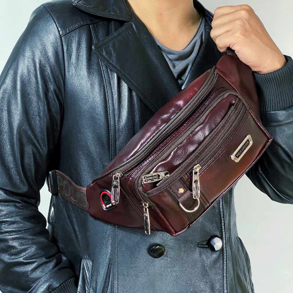 Waistbag Pria OOTD Hangout Kekinian Modis Shoulder Bag Tas Pinggang Cowok Keren Model Korea Premium