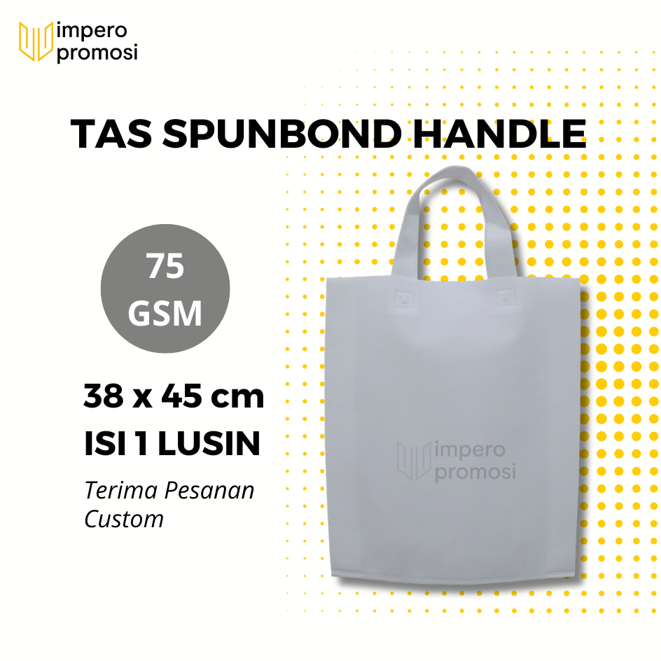 

Impero - GOODIE BAG SPUNBOND HANDLE 38x45 / Harga Satuan / Kantong Belanja Murah (Pu694)