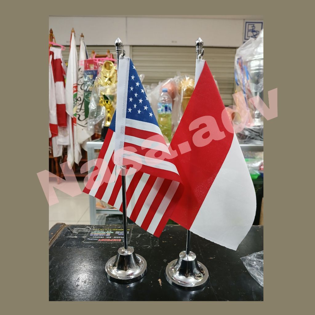 Tiang Bendera Stainless + Bendera