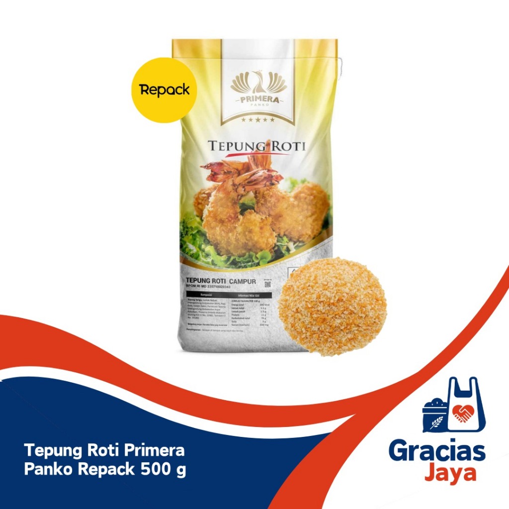 

Primera Panko Mix Tepung Panir Mix Primera Repack 500gram