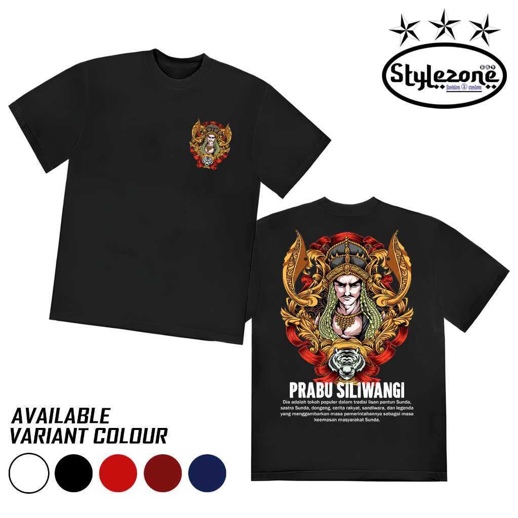 PRABU SILIWANGI - Kaos Fashion - Kaos Sejarah Sunda - Dongeng Sunda - Prabu Siliwangi - Tokoh Sunda 