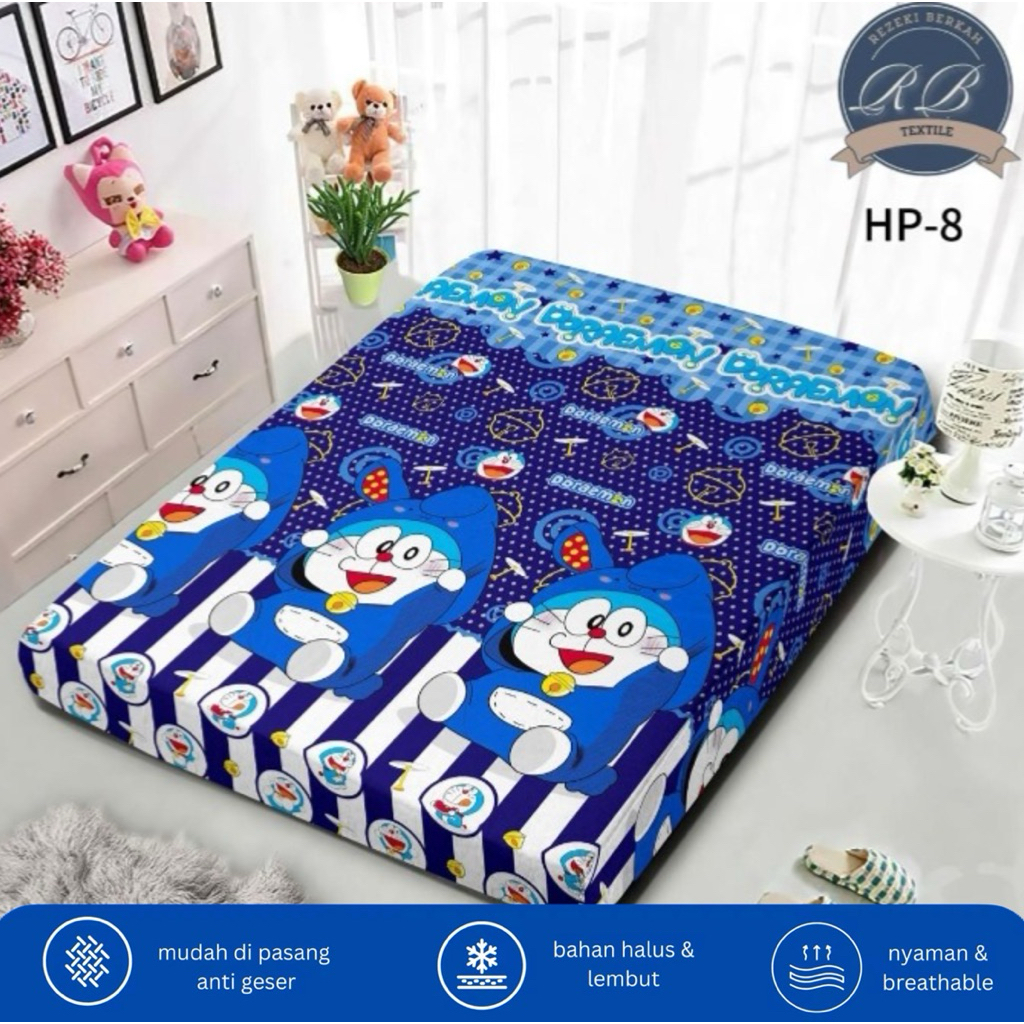 SARUNG KASUR BUSA RESLETING MOTIF KARTUN UKURAN 80x200x15-180x200x15 | SPREI KASUR BUSA RESLETING