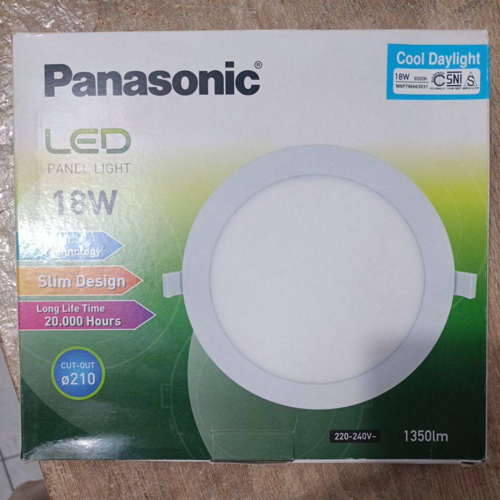 LAMPU LED PANASONIC 18 WATT BULAT STOK LAMA