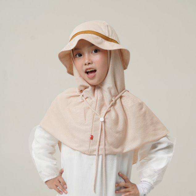 Bani Batuta - Krukid Beezy Kerudung Instan Anak Karakter Topi