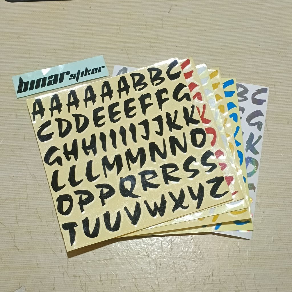 

STIKER CUTTING ABJAD UKURAN 2CM