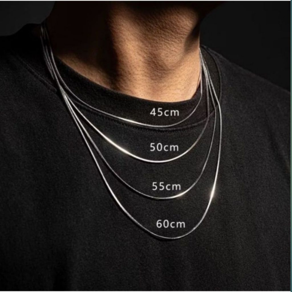 KALUNG TITANIUM MODEL BULAT ANTI KARAT PRIA DAN WANITA / KALUNG TITANIUM ORIGINAL / KALUNG ORIA ELEG