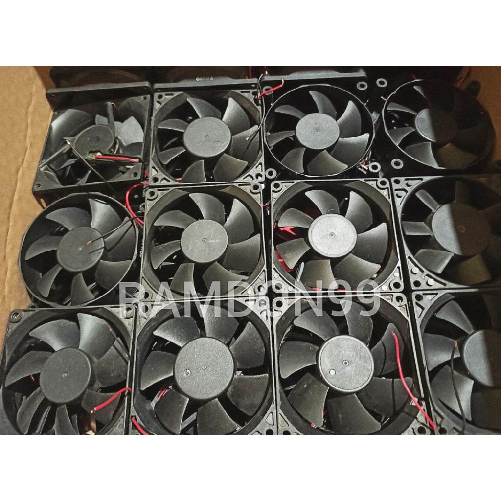 Kipas 12V DC 8x8cm Copotan PSU Normal Fan Bekas CPU