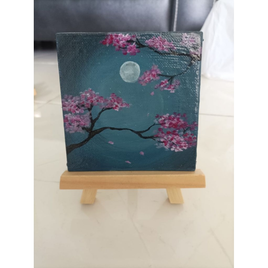 

Mini Painting Handmade + Stand Kayu
