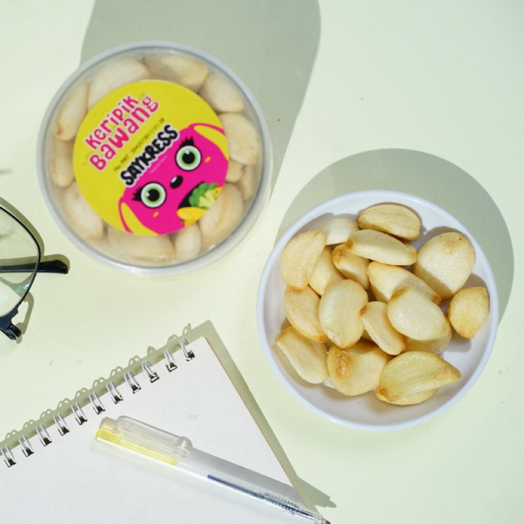 

Saykress Snack Sehat Keripik Bawang Putih 750ml | Snack Sayur Kaya Nutrisi | Cemilan tanpa MSG
